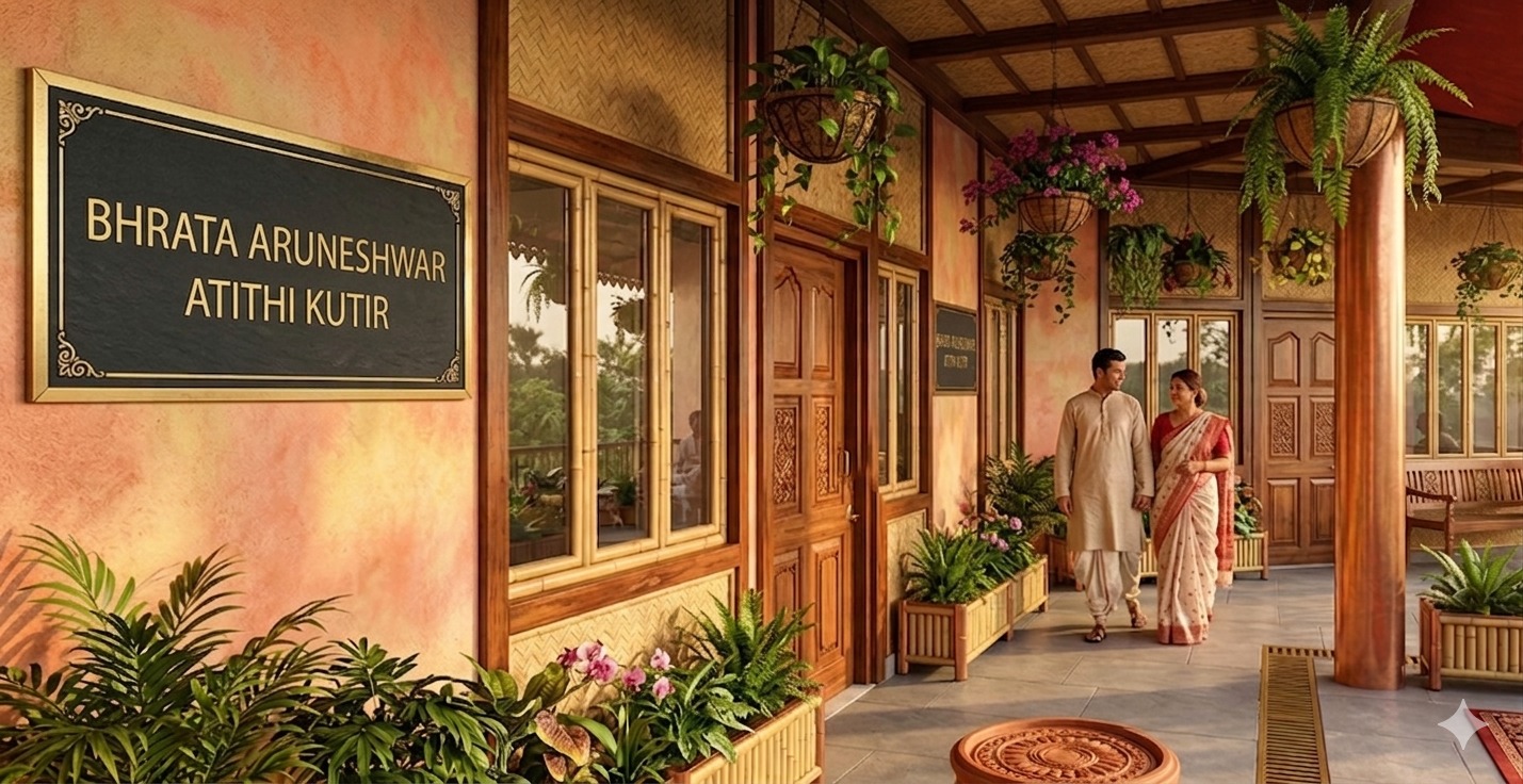 Atithi Kutir with dedication plaque