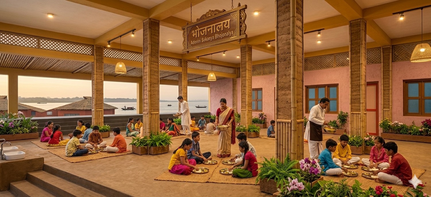 Bhojanalaya community dining hall interior